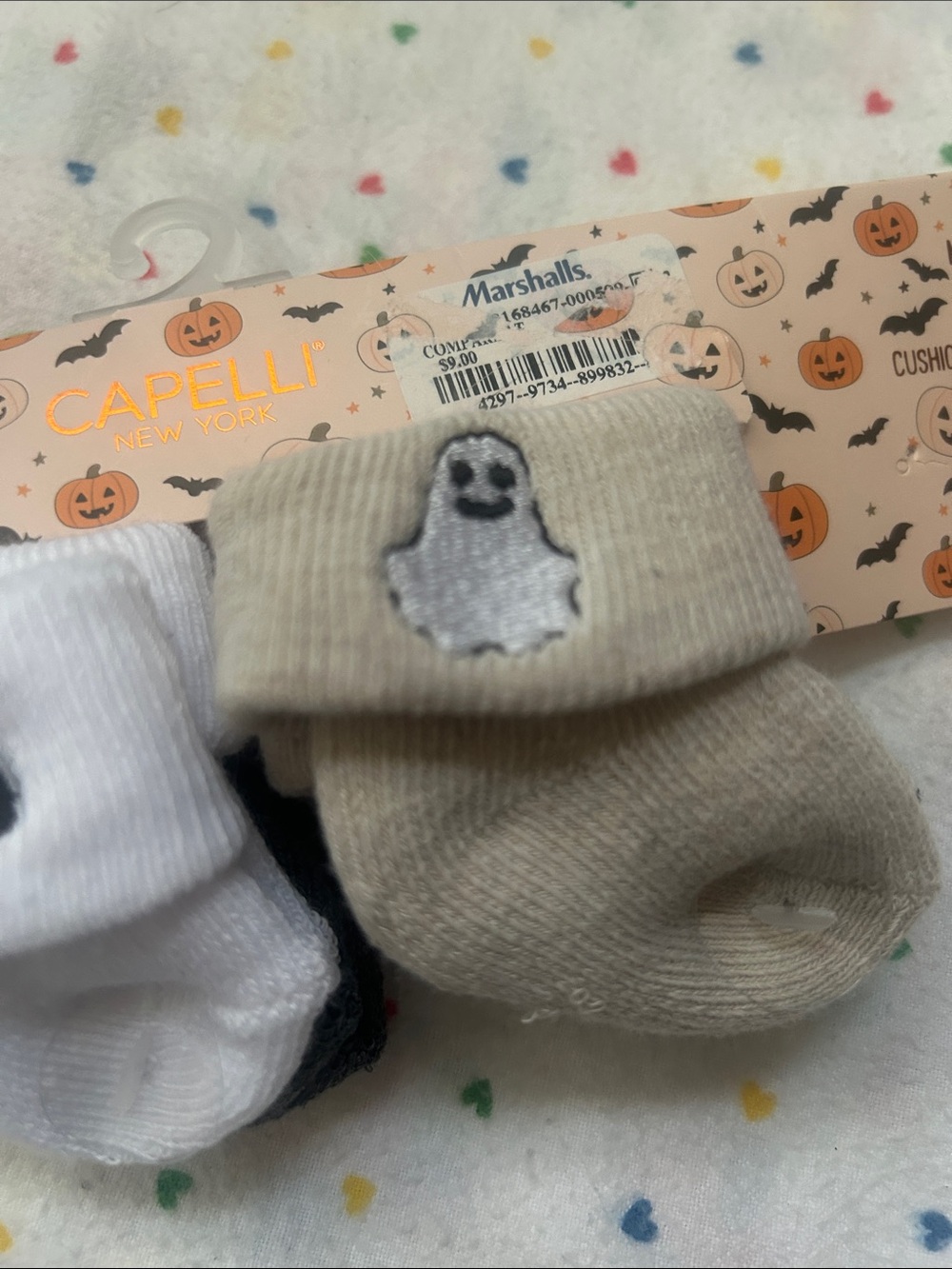 Capelli New York Baby Halloween Sock Set - White & Beige - Picture 5 of 6